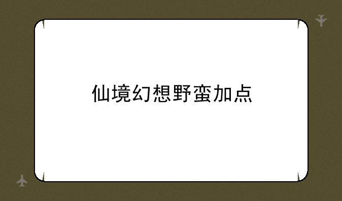 仙境幻想野蛮加点