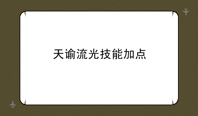 天谕流光技能加点