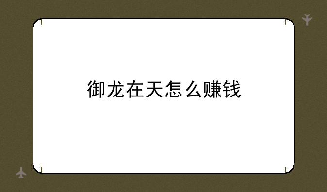 御龙在天怎么赚钱