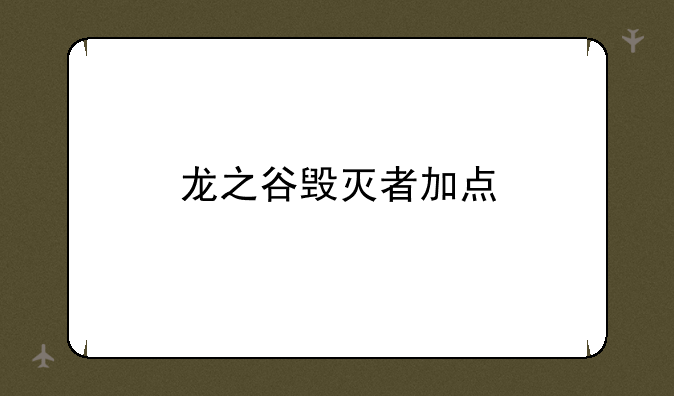 龙之谷毁灭者加点