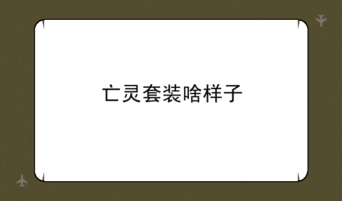 亡灵套装啥样子