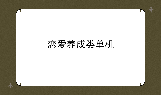 恋爱养成类单机