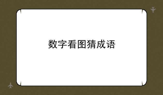 数字看图猜成语