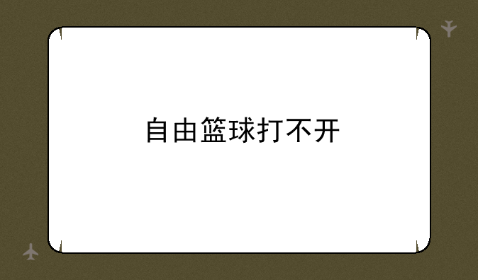 自由篮球打不开
