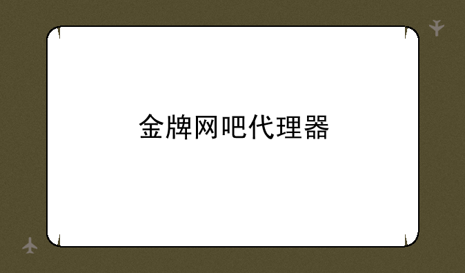 金牌网吧代理器