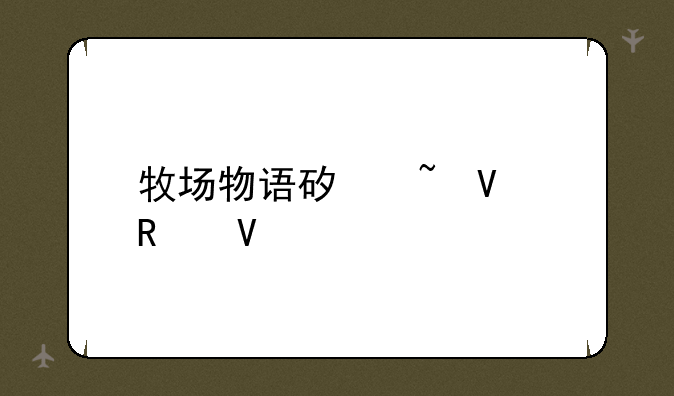 牧场物语矿石镇攻略