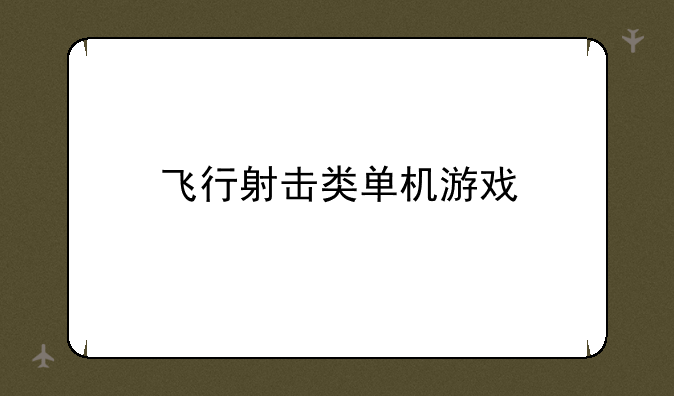 飞行射击类单机游戏