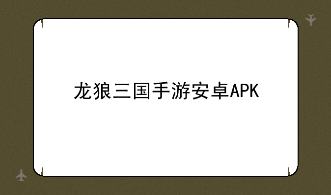 龙狼三国手游安卓APK