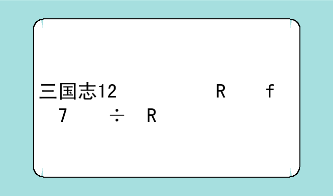 三国志12修改器不能用