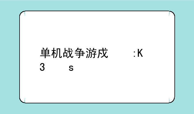 单机战争游戏排行榜前十名