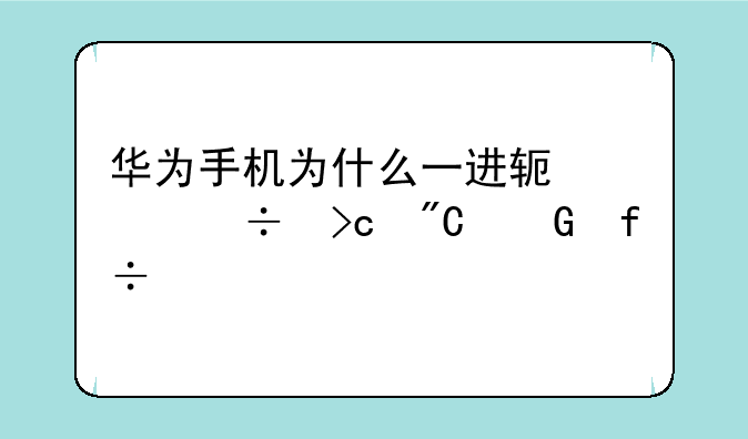 华为手机为什么一进软件都变成黑白色的了呢。
