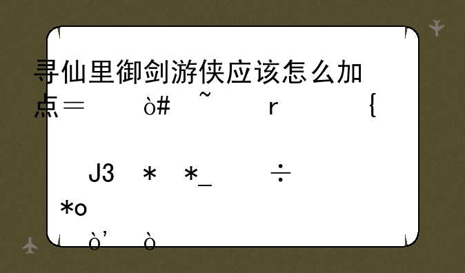 寻仙里御剑游侠应该怎么加点？（基本属性点和抵抗能力点）？