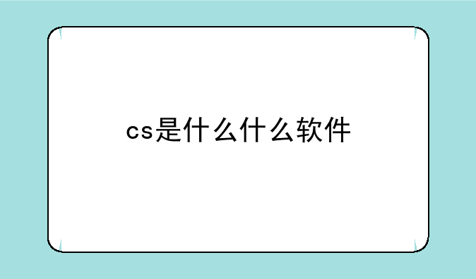 cs是什么什么软件