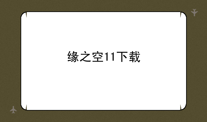 缘之空11下载