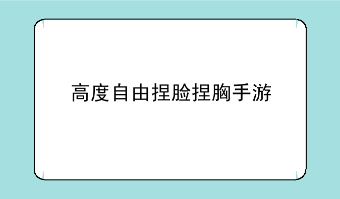 高度自由捏脸捏胸手游