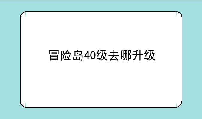 冒险岛40级去哪升级