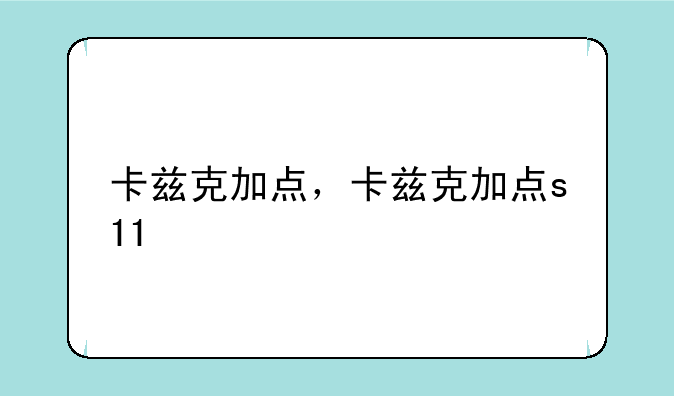 卡兹克加点，卡兹克加点s11